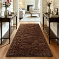Brown 3x7 Area Rugs for Bedroom, Fluffy Shag Rug Small Rug Bedroom Carpet by Yongyangjuxi