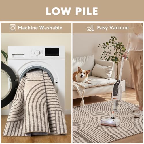 Engiw Khaki Brown Neutral 4x6 Area Rugs - Image 6