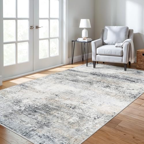 Abstract Washable Indoor Rug 4x7: Non Slip Runners by HILORUUG
