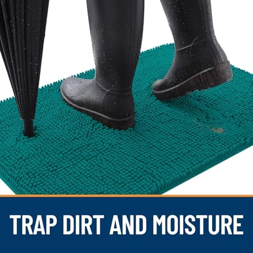 OLANLY Dog Door Mat for Muddy Paws 70x32, Super Absorbent Chenille Mud Mat - Image 2