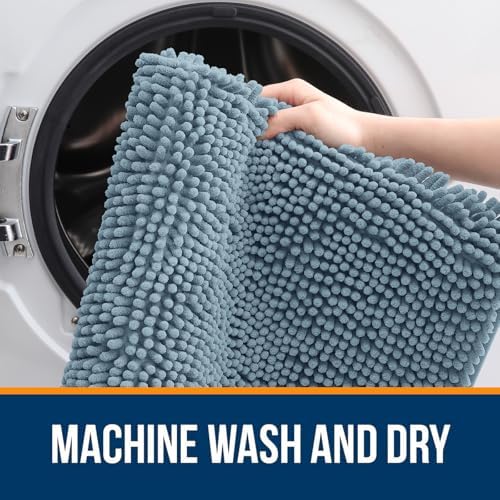 OLANLY Bathroom Rugs 32x20, Extra Soft Absorbent Chenille Bath Rugs - Image 6