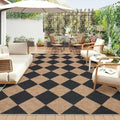 Garvee 6x9 Geometric Entryway Rug Easy Jute Washable Rugs by Garvee