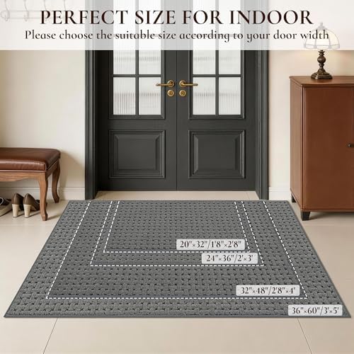 Door Mat Indoor Entrance 32"x48", Non-Slip Entryway Rugs - Image 2