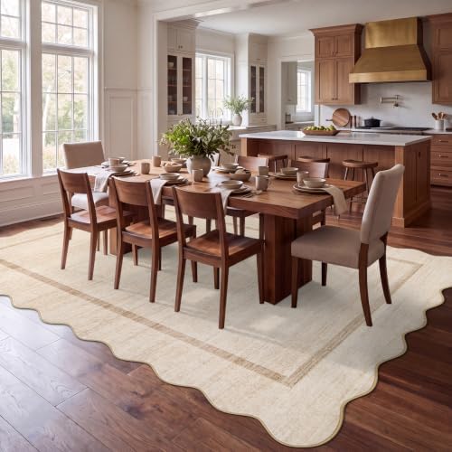 GarveeHome Scalloped Washable 9x12 Area Rug - Image 2