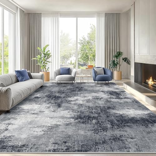 Amada Washable 10'x14' Abstract Area Rug - Image 2