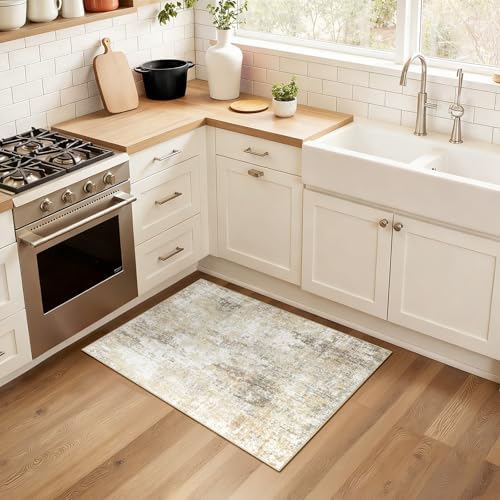 RELEANY Washable 2'x3' Abstract Area Rug - Image 3