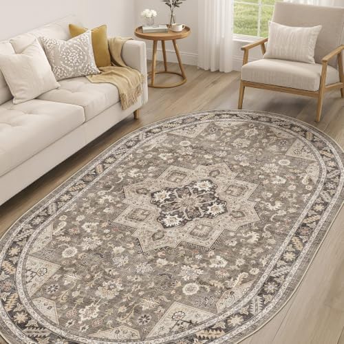 cotiled 5x8 Ellipse Area Rug for Living Room, Traditional by COTILED