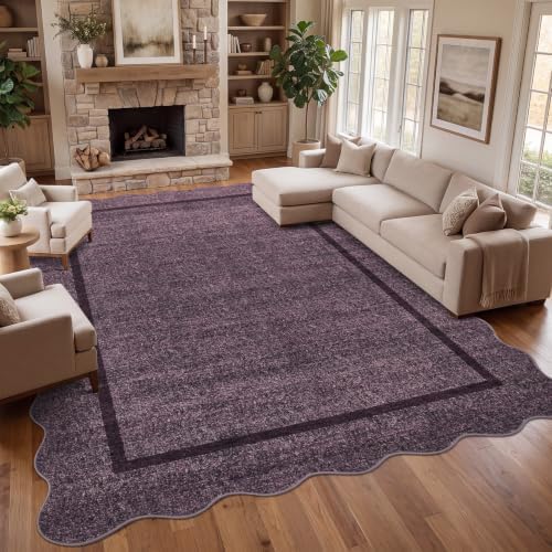 GarveeHome Scalloped Washable Area Rugs 8x10 Rugs by GarveeHome