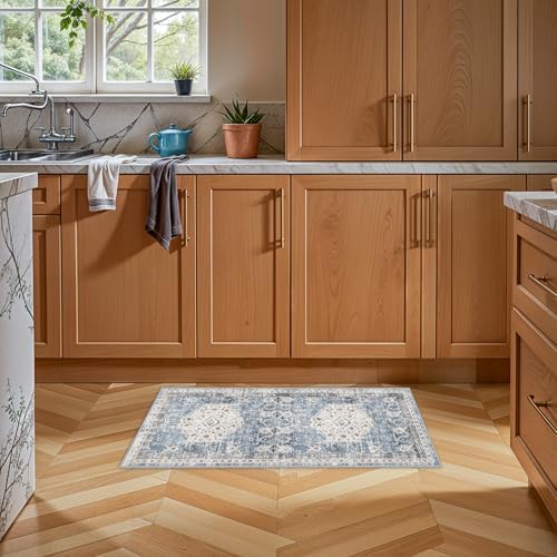 Kitchen Runner Rug 2x4 Washable : Indoor Vintage Non Slip Rugs - Image 4