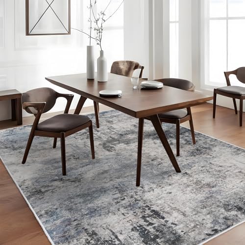 Washable Abstract Rug 5x7: Non Slip Soft Area Rug - Image 3
