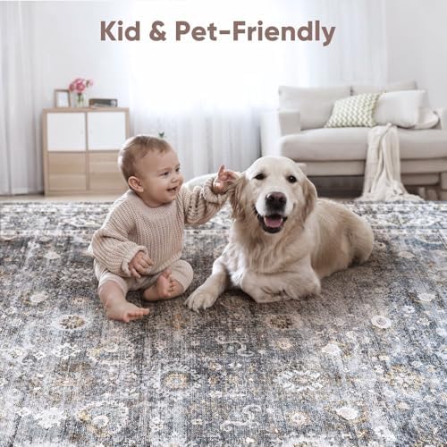 Rugcomf Small Rug 2x3 Door Mat Washable Non Slip Vintage - Image 4
