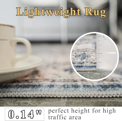 Washable Area Rugs 2x3 Entryway: Soft Ultra Thin Low Pile Mat Machine Washable - Image 6