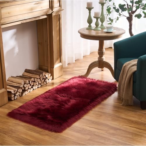 EasyJoy Ultra Soft Fluffy Shaggy Area Rug Faux Fur Rug Chair Cover Seat Pad - Image 5