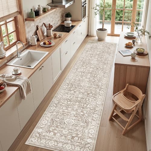 Soalmost Runner Rug Non-Slip for Hallway 2.5x10, Washable Soft Kitchen Rug by Soalmost
