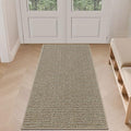 BEQHAUSE Dirt Trapper Door Mat 24" x 60", Non-Slip Washable, Light Beige by BEQHAUSE
