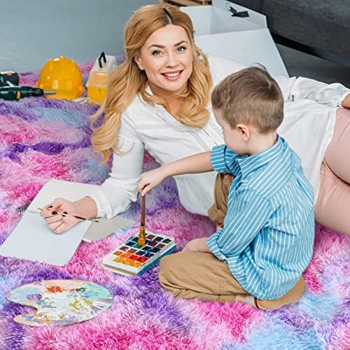 AROGAN Soft Rainbow Bedside Rugs - Image 7