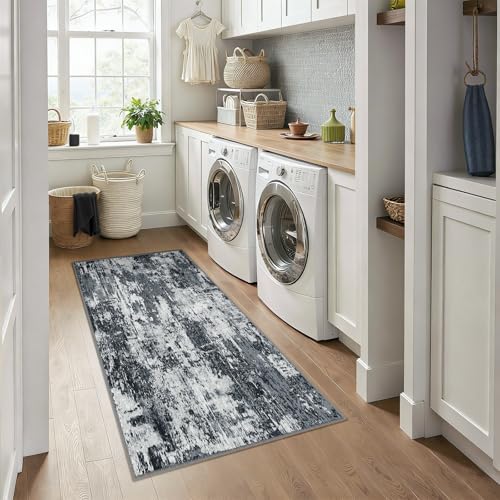 RELEANY Washable Runner 3'x6' Abstract Area Rug - Image 2