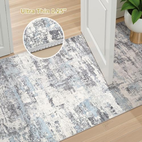 3x5 Runner Rug, Abstract Washable Hallway Rugs - Image 5