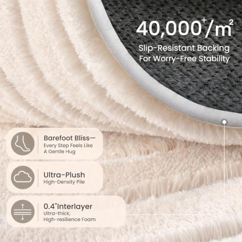 Sour Lemon 8x10 Area Rugs for Living Room Bedroom, Large Carpet Rug White - Image 5