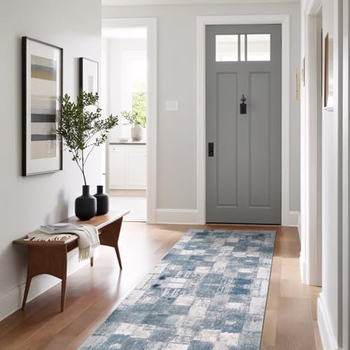 Modern Abstract Runner Rug 2x7 Luxury Ultra Soft Vintage Indoor Area Rugs by BeverlyRug