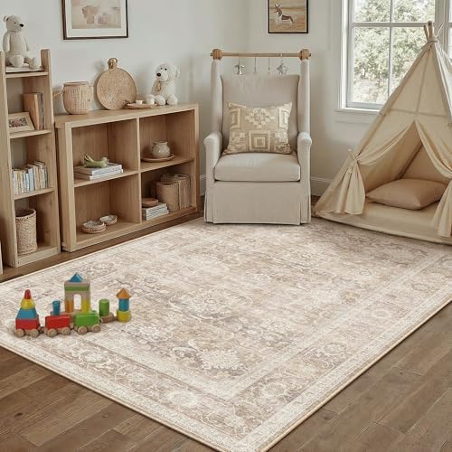 HUGEAR Beige Washable 3x5 Area Rugs - Image 2