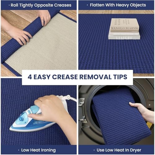 IOHOUZE Washable Area Rug 3x5 Non Slip Woven Rugs - Image 2