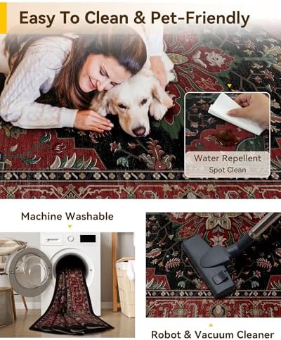 RELEANY Washable Area Rug, Runner 2'6"x5' - Image 5