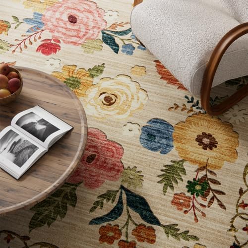 3x5 Washable Area Rug for Bedroom: Small Entryway Rug Non Slip Throw Carpet - Image 3