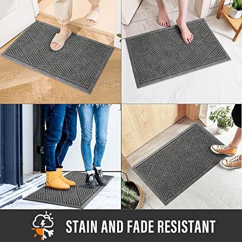 HIYARD Sturdy Front Door Mat, Absorbent Muddy Dirt Resist Welcome Door Mats - Image 5