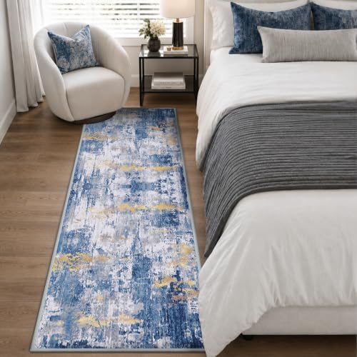 RELEANY Washable Runner 2'x8' Abstract Area Rug - Image 5