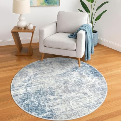 IOHOUZE Round Area Rug 5 Ft Circle Entryway Rugs Round Washable Door Mat Indoor by iOhouze