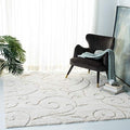 SAFAVIEH Florida Shag Square Rug 6'7", Soft Plush Cream SG455-1111 by Unknown
