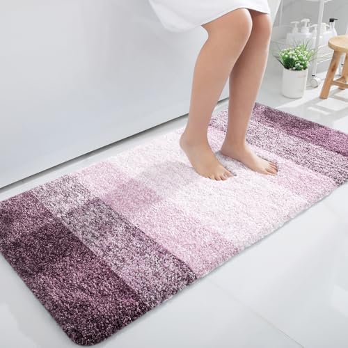 OLANLY Bathroom Runner Rug 47x24, Extra Soft Absorbent Microfiber Bath Rugs by OLANLY