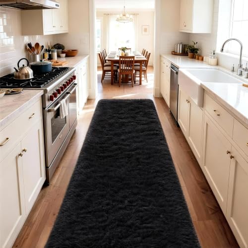 Ophanie 2x10 Runner Rug for Hallway, Upgrade Non-Slip Fluffy Soft Bedside Rugs - Image 3