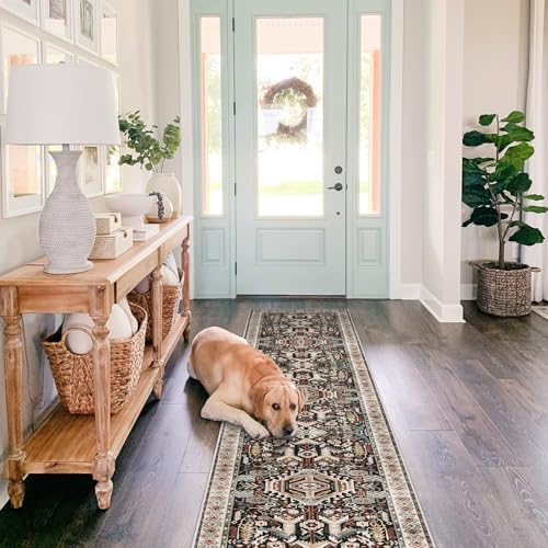 Washable Hallway Runner Rug 2x10: Non-Slip Kitchen Entryway Rugs Indoor Soft - Image 2