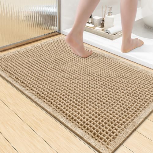 Smiry Waffle Bath Mat 36X24, Extra Soft Absorbent Bathroom Rugs by Smiry