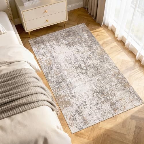 3x5 Runner Rug, Abstract Washable Hallway Rugs by JessibouAreaRug