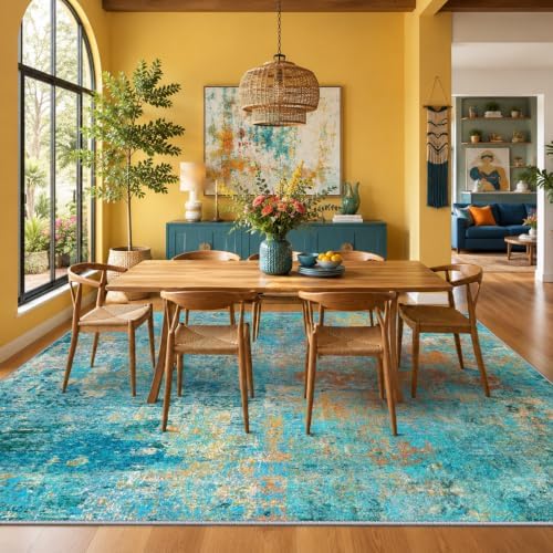 RELEANY Washable 8'x10' Abstract Area Rug - Image 2
