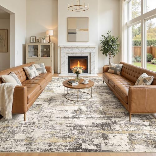 10x11 Area Rugs Abstract Washable Living Room Rug by JessibouAreaRug