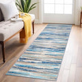 Lansny Abstract Washable 2x6 Runner Rug Non Slip Runners by lansny