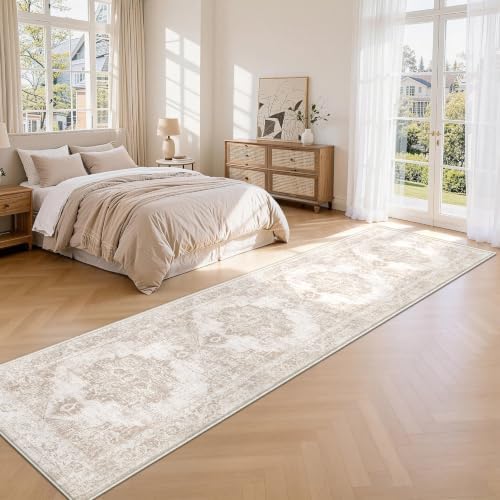 Runner Rug 2x10 Washable Rugs: Vintage Hallway Kitchen Runner Non Slip Low Pile - Image 3