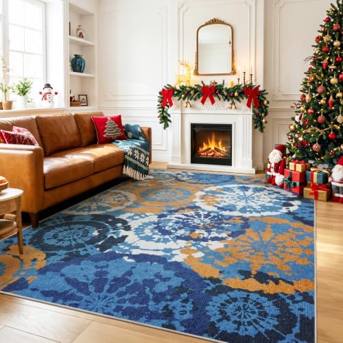 Large Boho Washable 8x10 Area Rug - Image 3