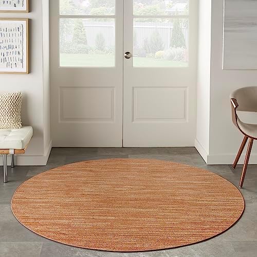 Nourison Home Nourison Essentials Rust 4' x Round Area Rug - Image 3