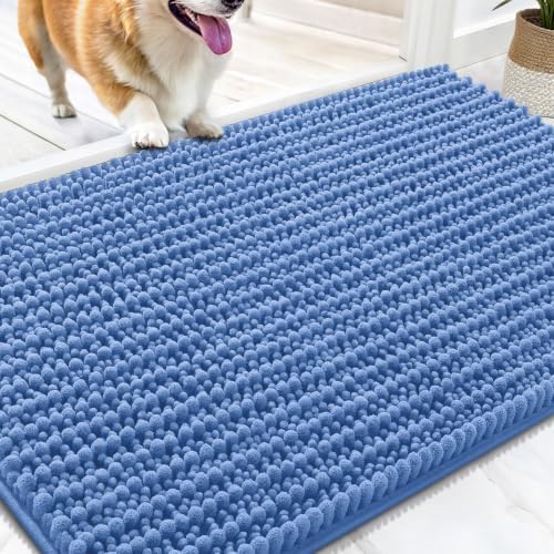 OLANLY Dog Door Mat for Muddy Paws 30x20, Ultra-Absorbent Chenille Mud Mat by OLANLY