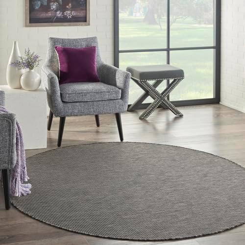 Nourison Home Positano Charcoal 6' x Round Area Rug - Image 2