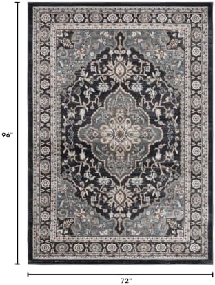 SAFAVIEH Lyndhurst Area Rug 6x8, Traditional Anthracite & Teal LNH338C - Image 2