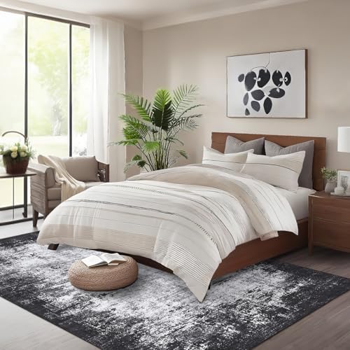 GarveeHome 3x5 Entryway Rug Washable Modern Abstract Small Grey - Image 6