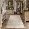 3x4 Beige Area Rug Vintage Carpet by WondRg