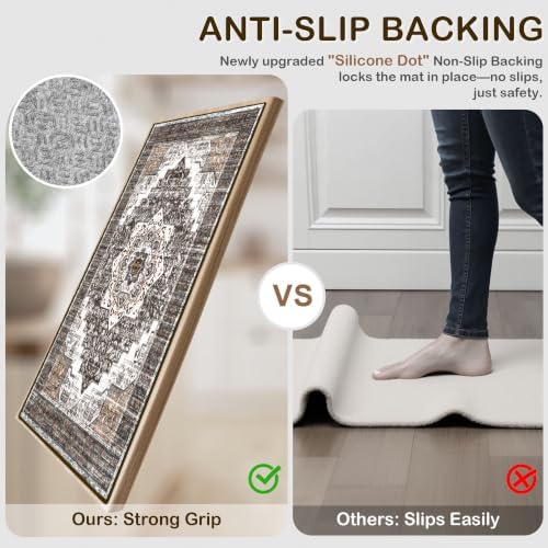 Kitchen Rugs Sets of 3 100% Non Slip Washable Kitchen Mats - Image 3