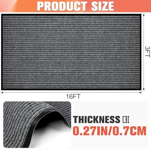 MYFAMIREA Commercial Floor Mat 3' x 16' Extra Large Front Door Industrial Rug - Image 2